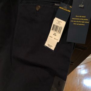 COPY - Dark blue polo classic pleated fit pants
